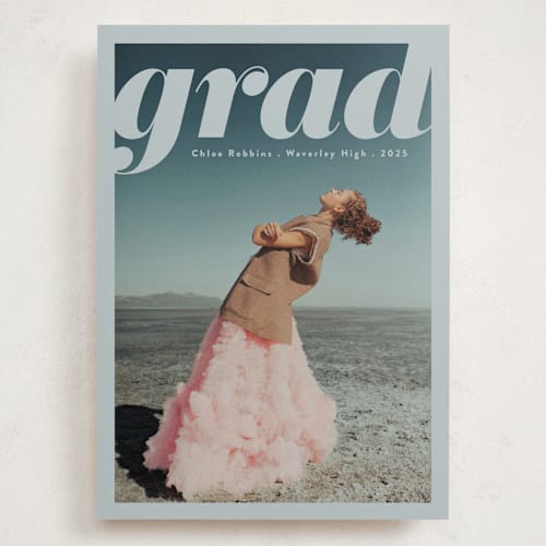 This is a glacier graduation announcements with standard by Gwen Bedat called the cover printing on recycled smooth signature in grand