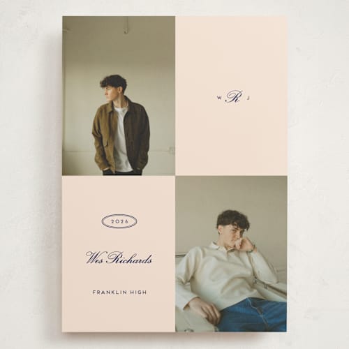 This is a ocean graduation announcements with standard by Rachel Cassel called the quadrant printing on recycled smooth signature in grand