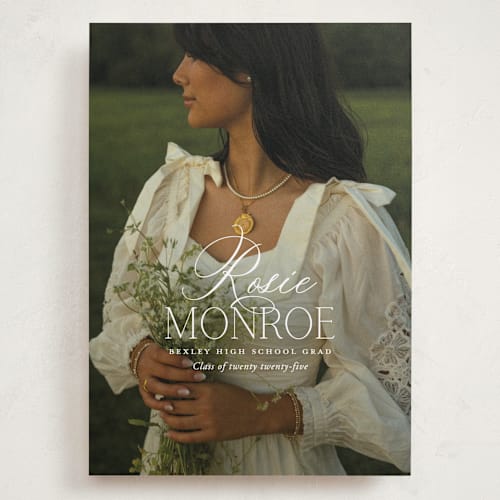 This is a cotton graduation announcements with standard by Oscar and Emma - Karly Depew called classic allure printing on recycled smooth signature in grand