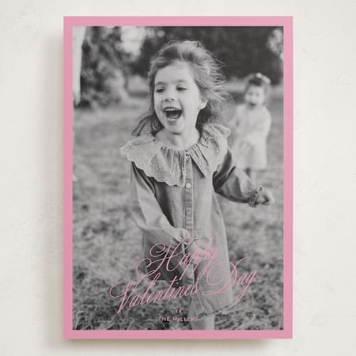 This is a bubblegum valentines day with standard by Kelly Watkins called minimal frame printing on recycled smooth signature in grand