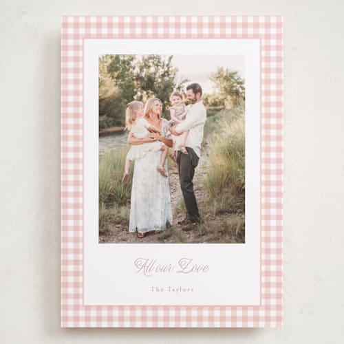 This is a cupcake valentines day with standard by Emily Betts called sweet gingham printing on recycled smooth signature in grand