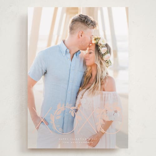 This is a geranium valentines day with standard by Wildfield Paper Co called hollyhock printing on recycled smooth signature in grand