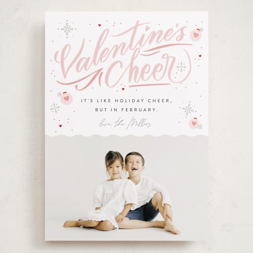 This is a petal valentines day with standard by Stephanie Hawkes called valentine's cheer printing on recycled smooth signature in grand