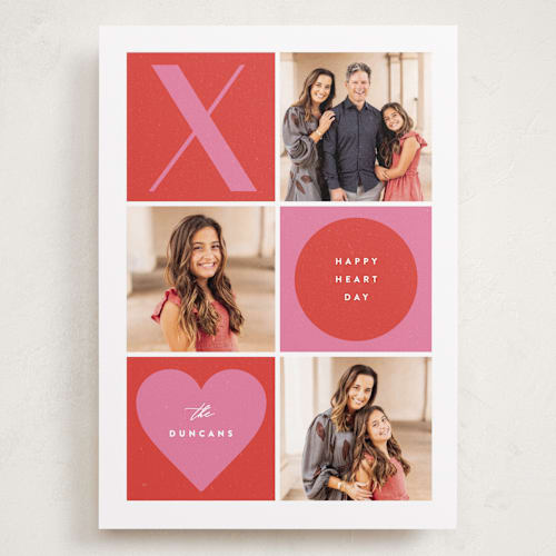 This is a strawberry valentines day with standard by Maria Alou called xo blocks printing on recycled smooth signature in grand
