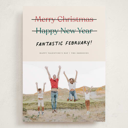 This is a ecru valentines day with standard by Erica Krystek called fantastic february printing on recycled smooth signature in grand