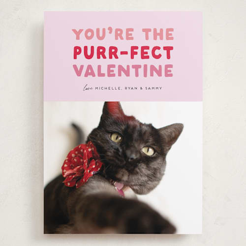 This is a berry valentines day with standard by Carmia Jordaan called purr-fect valentine printing on recycled smooth signature in grand