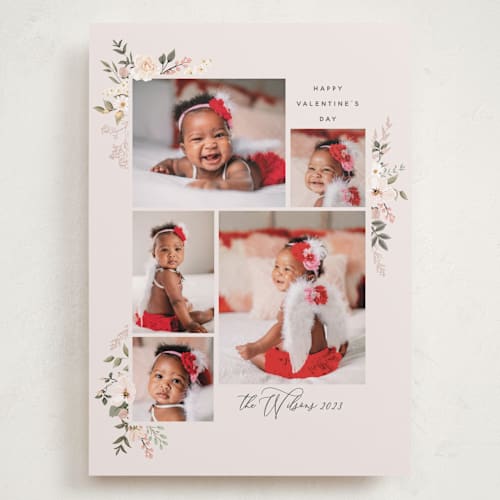 This is a cookie dough valentines day with standard by Susan Moyal called valentine floral printing on recycled smooth signature in grand