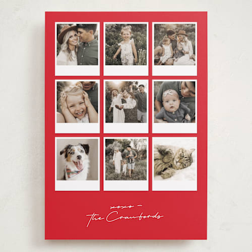 This is a crimson valentines day with standard by Lisa McLean called polaroid page printing on recycled smooth signature in grand