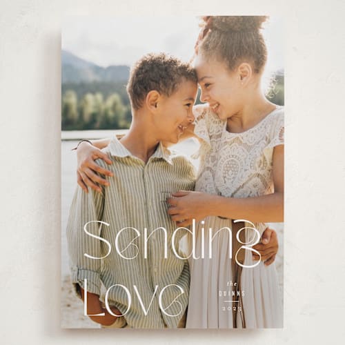 This is a snow valentines day with standard by Kristie Kern called vail printing on recycled smooth signature in grand