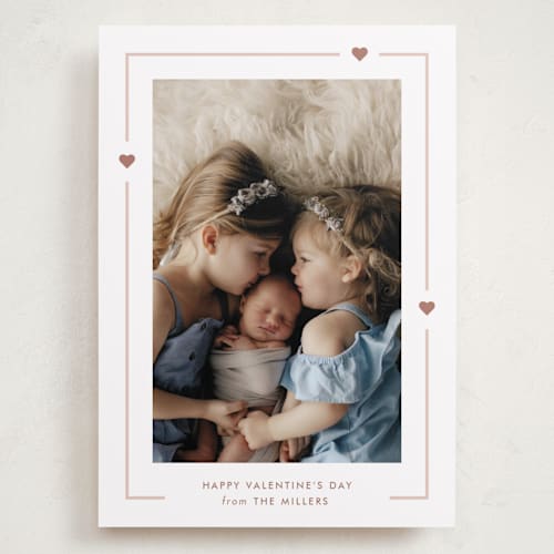 This is a blush valentines day with standard by Kristen Knechtel called bordered printing on recycled smooth signature in grand