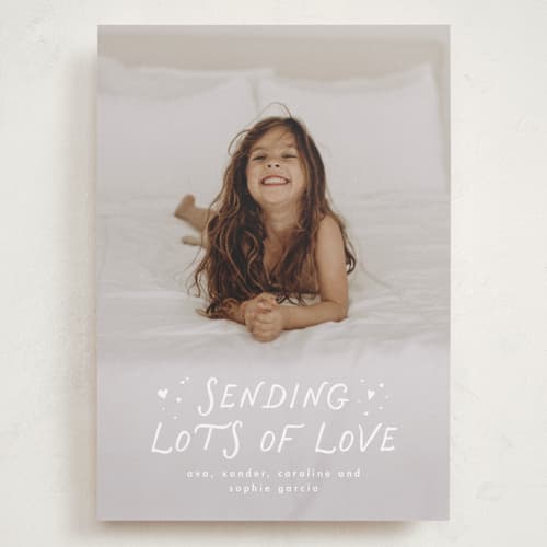 This is a cloud valentines day with standard by Lea Delaveris called sending lots of love printing on recycled smooth signature in grand