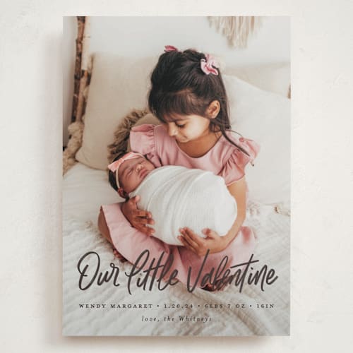 This is a chestnut valentines day with standard by Snow and Ivy called our little printing on recycled smooth signature in grand