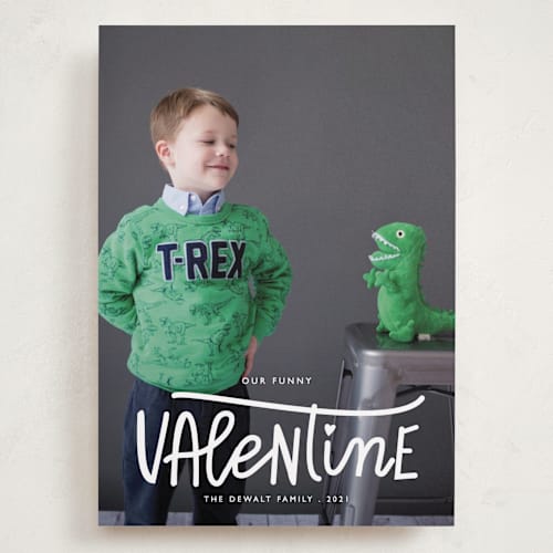 This is a crimson valentines day with standard by Bethany Anderson called our funny valentine printing on recycled smooth signature in grand