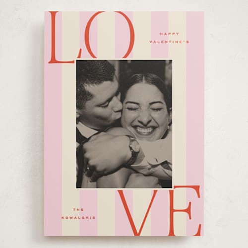 This is a bubblegum valentines day with standard by Ellen Schlegelmilch called l o v e printing on recycled smooth signature in grand