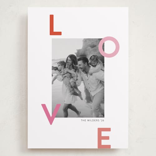 This is a berry valentines day with standard by Morgan Kendall called scattered printing on recycled smooth signature in grand