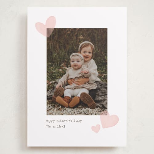 This is a winter rose valentines day with standard by Creo Study called painterly hearts printing on recycled smooth signature in grand