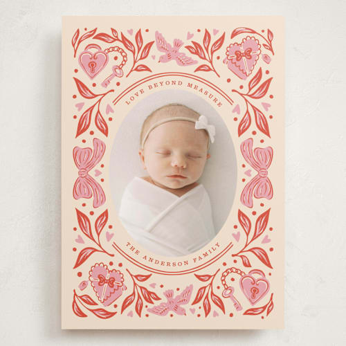 This is a carnation valentines day with standard by Megan Cash called valentine doodles printing on recycled smooth signature in grand