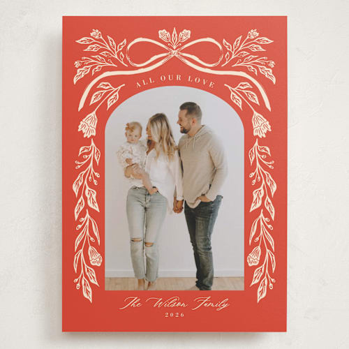 This is a cherry valentines day with standard by Megan Cash called vintage ribbon printing on recycled smooth signature in grand