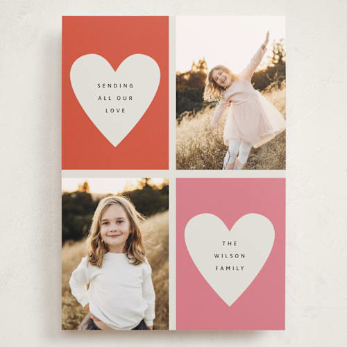 This is a strawberry valentines day with standard by Kelly Watkins called double hearts printing on recycled smooth signature in grand