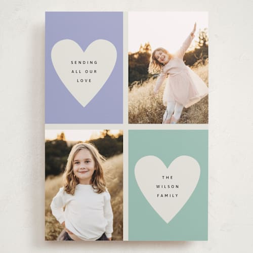 This is a juniper valentines day with standard by Kelly Watkins called double hearts printing on recycled smooth signature in grand