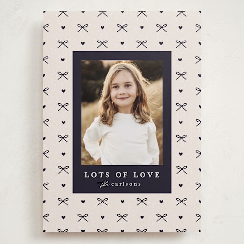 This is a licorice valentines day with standard by Maria Alou called little hearts & bows printing on recycled smooth signature in grand