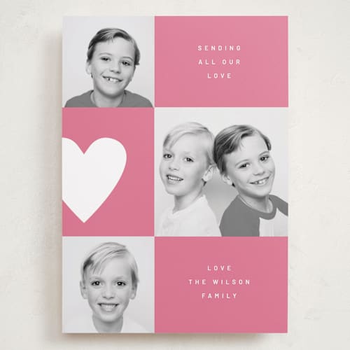 This is a watermelon valentines day with standard by Kelly Watkins called modern grid printing on recycled smooth signature in grand