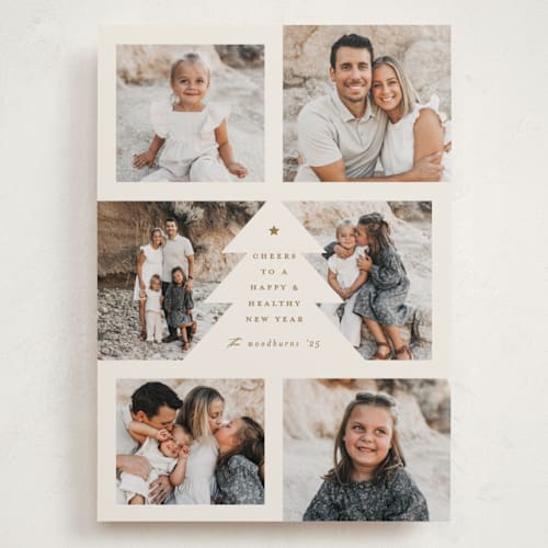 This is a eggnog holiday photo cards with standard by Erica Krystek called bountiful joy printing on recycled smooth signature in grand