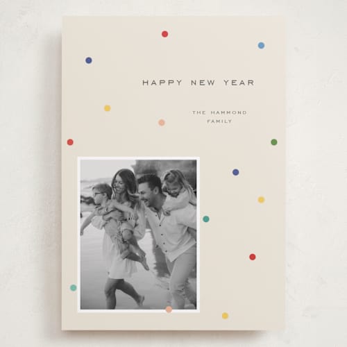 This is a cookie dough holiday photo cards with standard by Jelena Vuletic called dotura printing on recycled smooth signature in grand