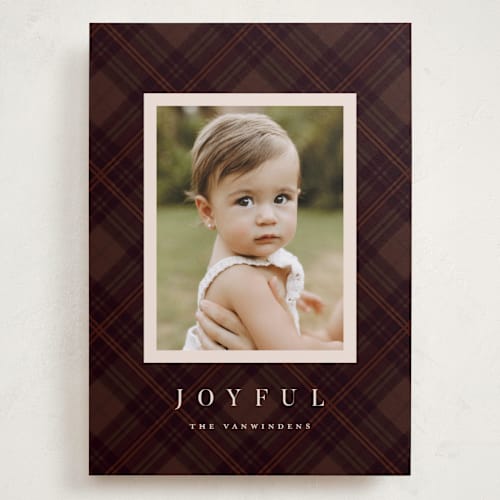 This is a cranberry holiday photo cards with standard by Olivia Kanaley Inman called balmoral green printing on recycled smooth signature in grand