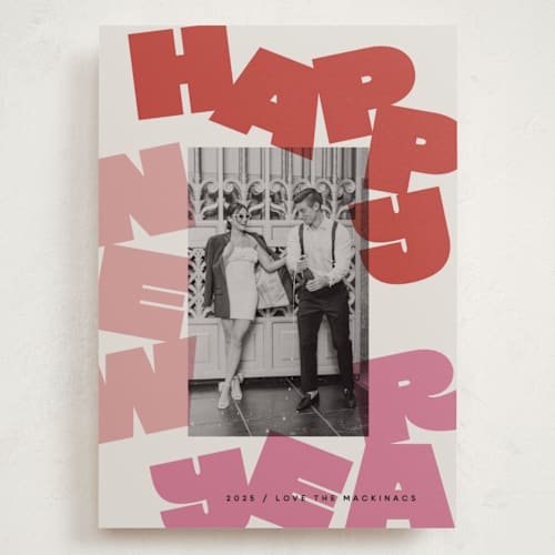 This is a gumdrop holiday photo cards with standard by Lori Wemple called fun new year printing on recycled smooth signature in grand