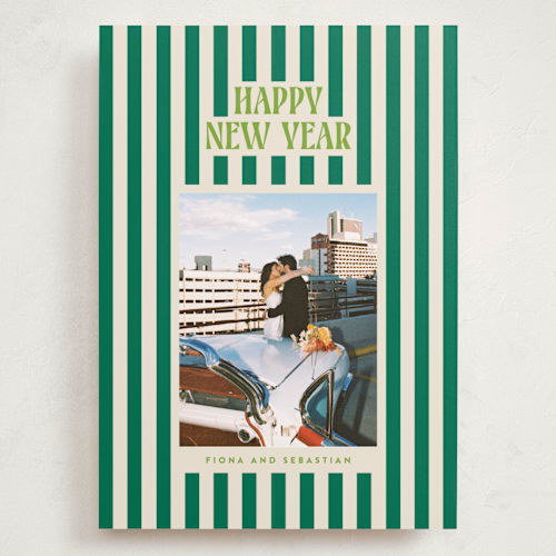 This is a balsam holiday photo cards with standard by Ekko Studio called bold & bright printing on recycled smooth signature in grand