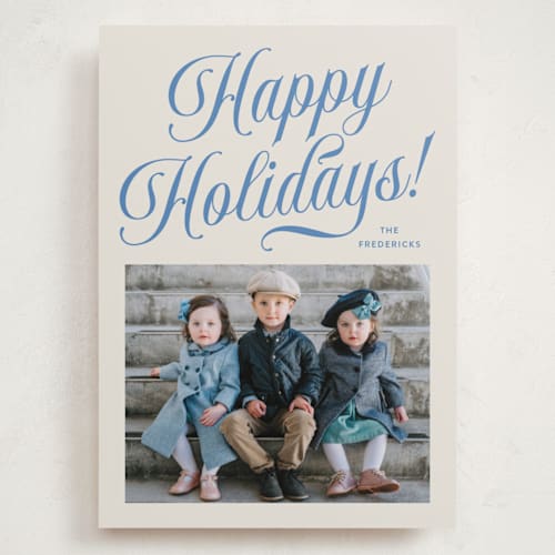 This is a sky holiday photo cards with standard by Jackie Crawford called durham printing on recycled smooth signature in grand