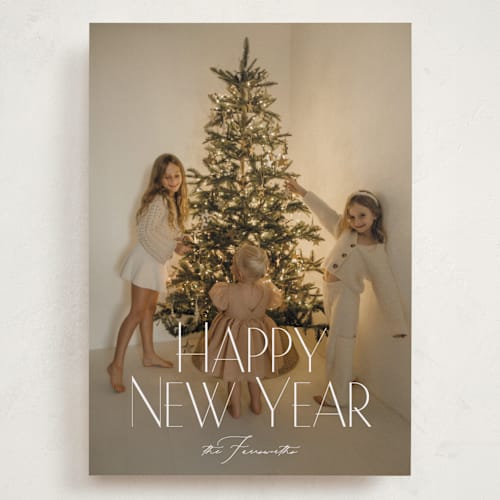 This is a frost holiday photo cards with standard by Benita Crandall called noël classique printing on recycled smooth signature in grand