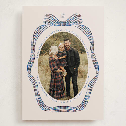 This is a bluebell holiday photo cards with standard by Pati Cascino called angelina printing on recycled smooth signature in grand