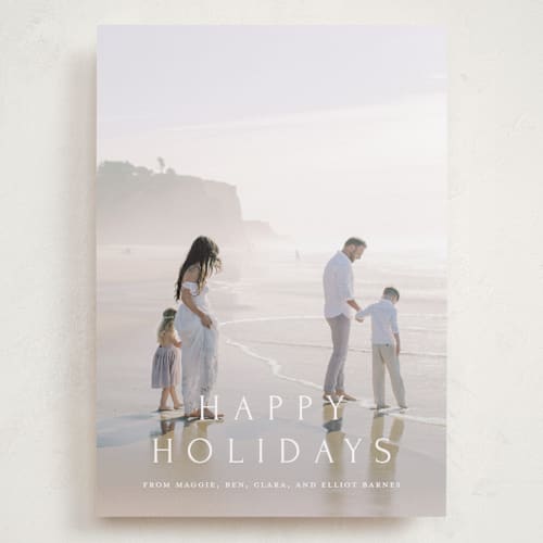 This is a snow holiday photo cards with standard by Amy Kross called vast printing on recycled smooth signature in grand
