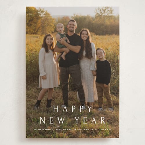 This is a snow holiday photo cards with standard by Amy Kross called vast printing on recycled smooth signature in grand