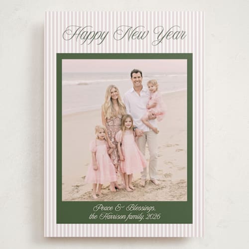 This is a petal holiday photo cards with standard by Lottie Aldarwish called blessed peace printing on recycled smooth signature in grand