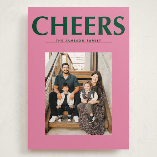 This is a candy holiday photo cards with standard by Baumbirdy called big peace printing on recycled smooth signature in grand