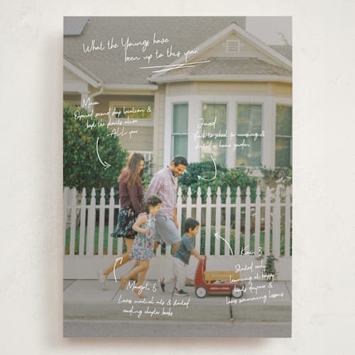 This is a snow holiday photo cards with standard by Kennedi Shaw called update printing on recycled smooth signature in grand