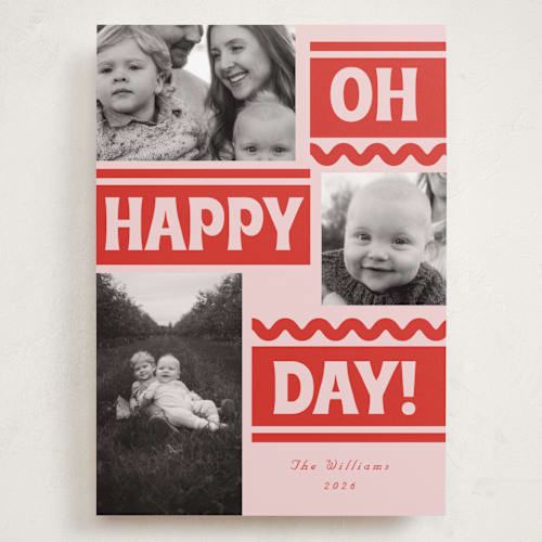 This is a winter rose holiday photo cards with standard by Baumbirdy called ski slope printing on recycled smooth signature in grand