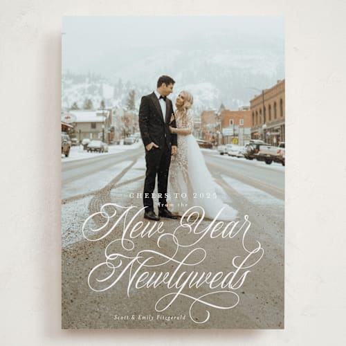 This is a snow holiday photo cards with standard by Jackie Crawford called bliss printing on recycled smooth signature in grand