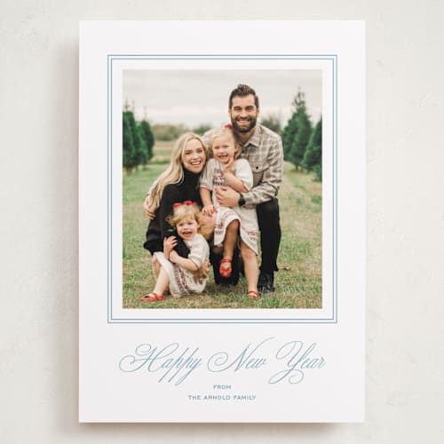 This is a pool holiday photo cards with standard by Annie Shapiro called glenbrook printing on recycled smooth signature in grand