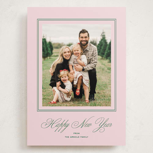 This is a prep holiday photo cards with standard by Annie Shapiro called glenbrook printing on recycled smooth signature in grand