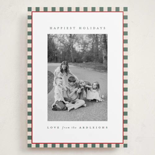 This is a spruce holiday photo cards with standard by Kristie Kern called the charleston printing on recycled smooth signature in grand