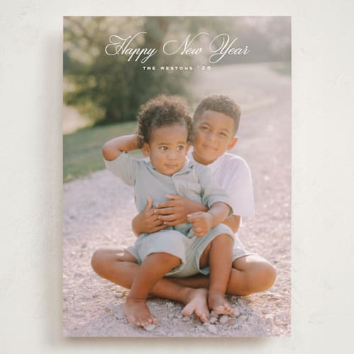 This is a cotton holiday photo cards with standard by Amy Kross called weston printing on recycled smooth signature in grand