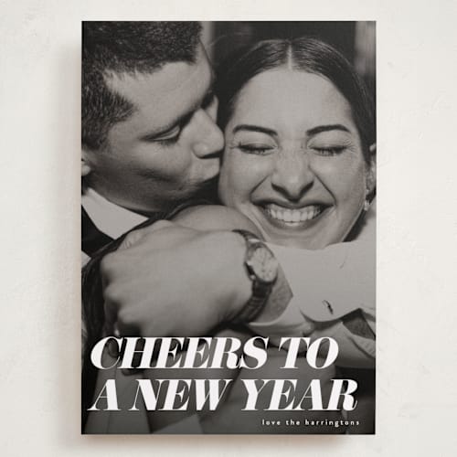 This is a snow holiday photo cards with standard by Emily Sabol Goss called cheery printing on recycled smooth signature in grand