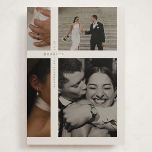 This is a cream holiday photo cards with standard by Anastasia Makarova called extra details printing on recycled smooth signature in grand