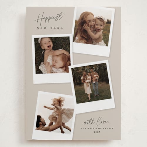 This is a dune holiday photo cards with standard by Kerry Doyle called instant elegance printing on recycled smooth signature in grand