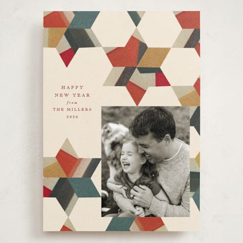 This is a cinnamon holiday photo cards with standard by Sumak Studio called paper craft printing on recycled smooth signature in grand