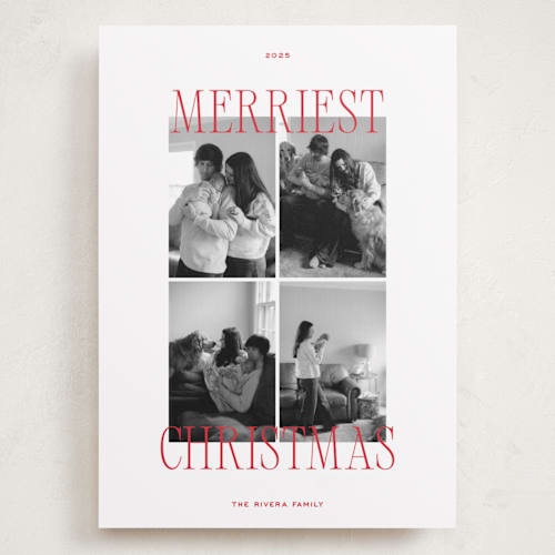 This is a santa suit holiday photo cards with standard by Blustery August called sparkling cider printing on recycled smooth signature in grand